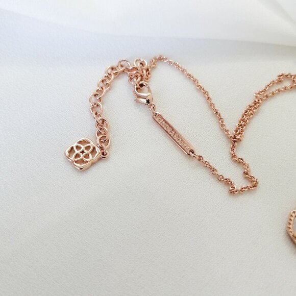 Kendra Scott Elisa Drusy Rose Gold Necklace | NEW - Picture 3 of 4